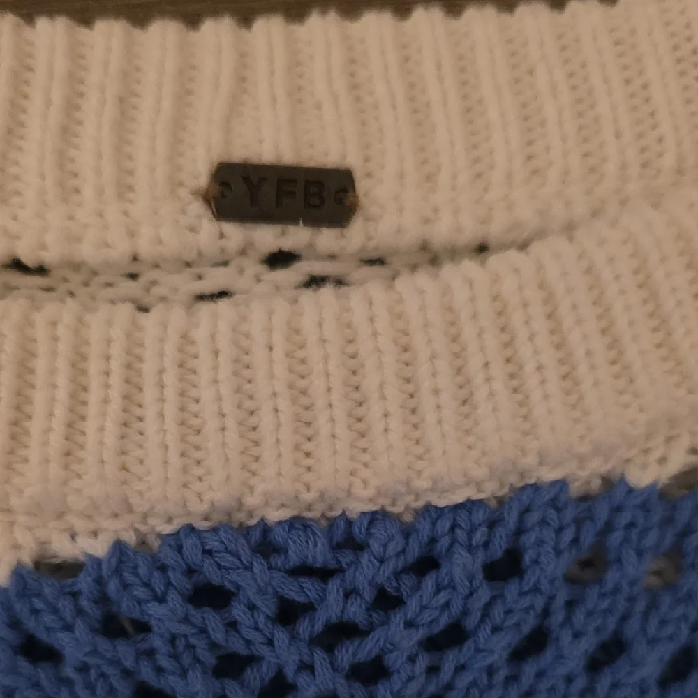 YFB Striped Knit Maxi Dress in Blue and White - Picture 2 of 4